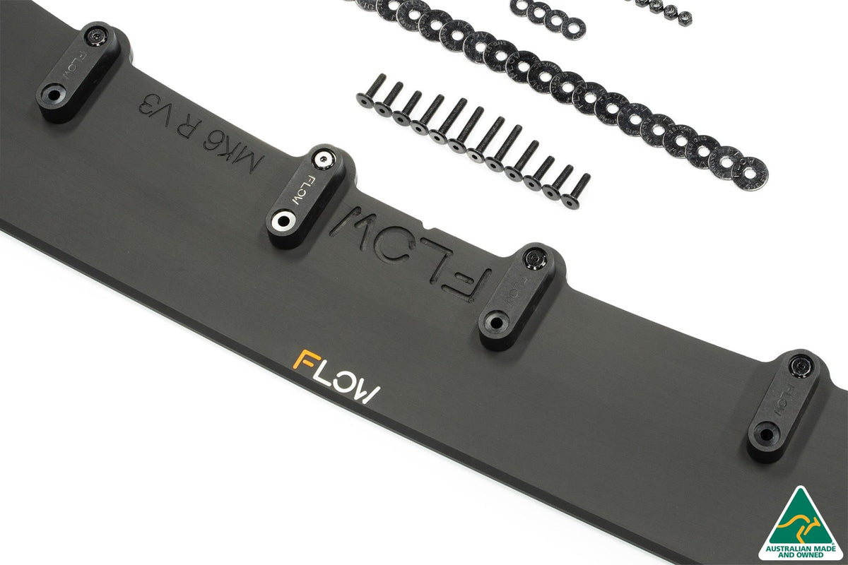 Flow Designs - MK6 Golf R Front Lip Splitter V3