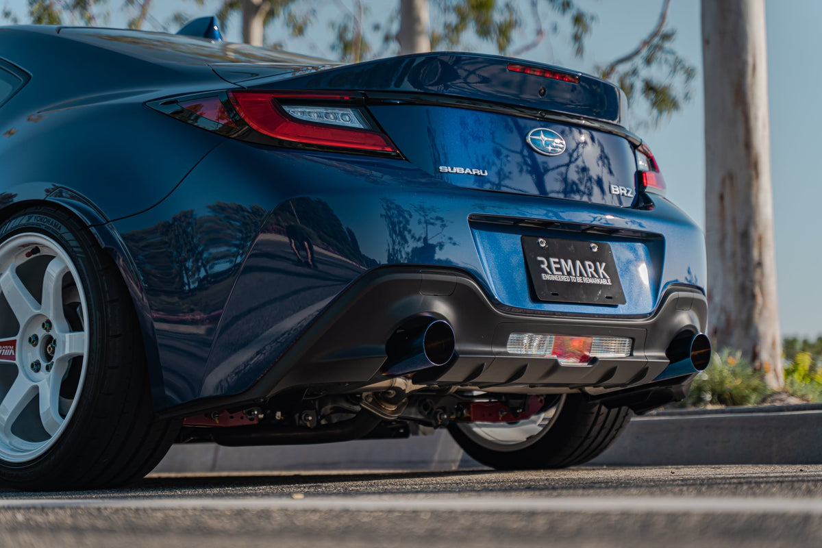 Remark 2022+ Subaru BRZ/Toyota GR86 BOSO Axle Back Exhaust w/Burnt Stainless Steel Tip - RO-TTZ8-SL
