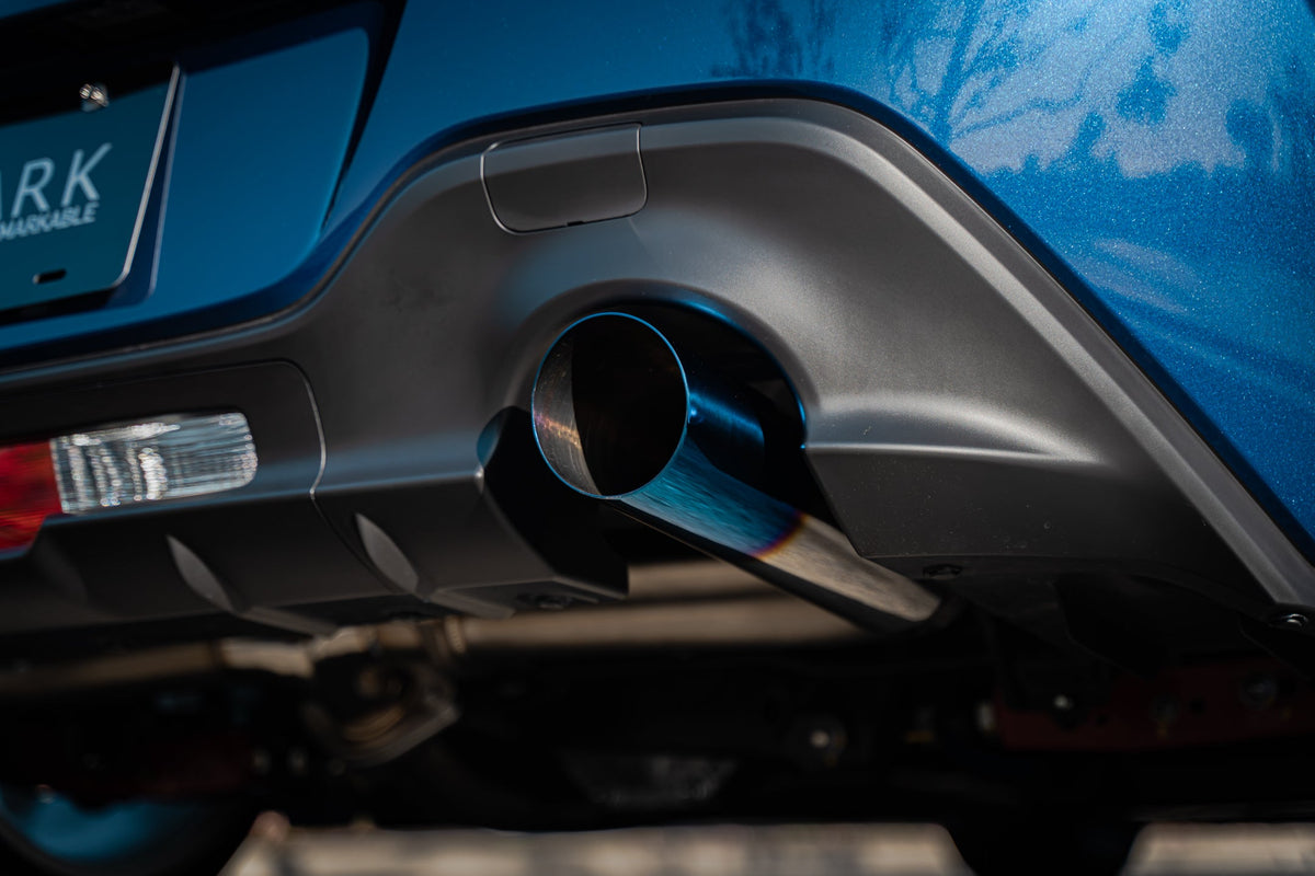 Remark 2022+ Subaru BRZ/Toyota GR86 BOSO Axle Back Exhaust w/Burnt Stainless Steel Tip - RO-TTZ8-SL