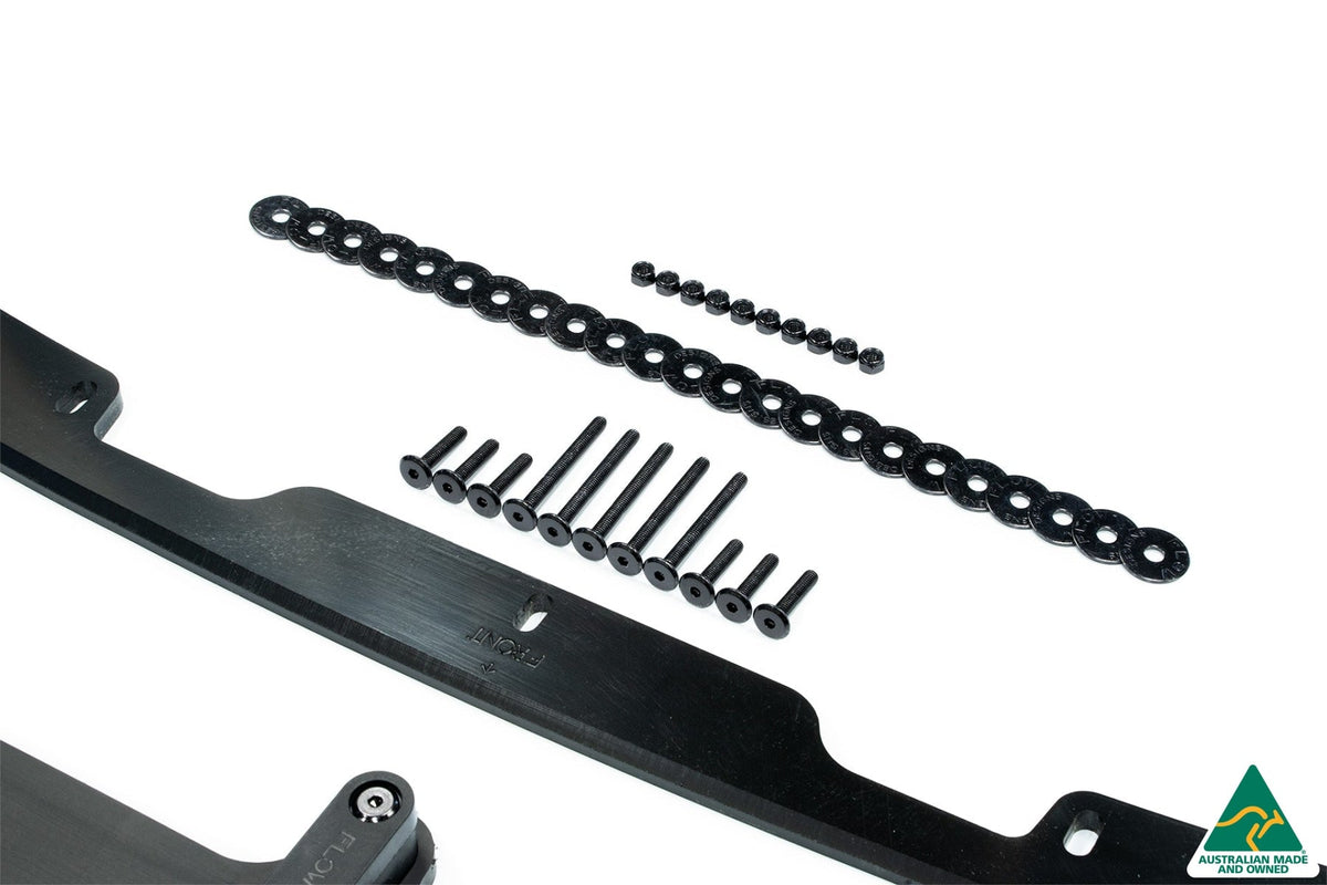 Flow Designs - Impreza WRX/RS G3 Sedan PFL Front Lip Splitter &amp; Mounting Brace