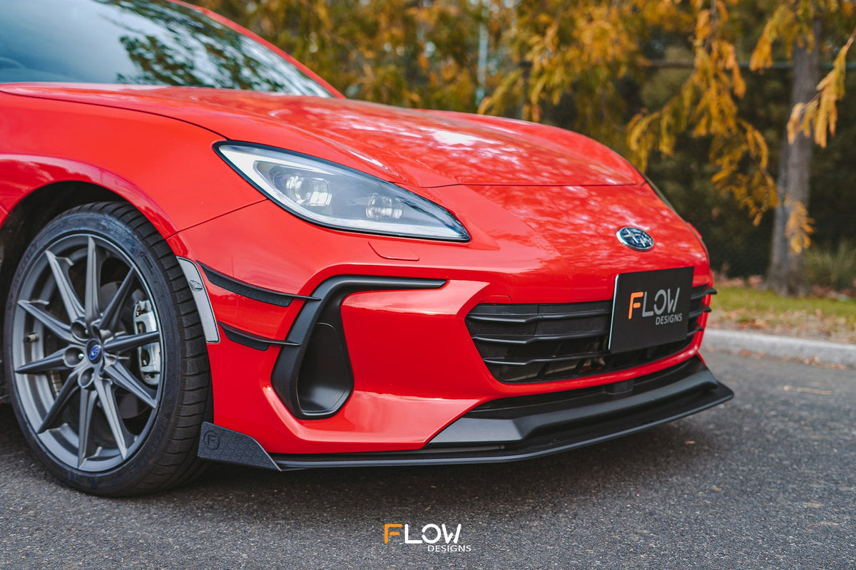 Flow Designs - ZD8 BRZ Front Lip Splitter (TEXTURED)