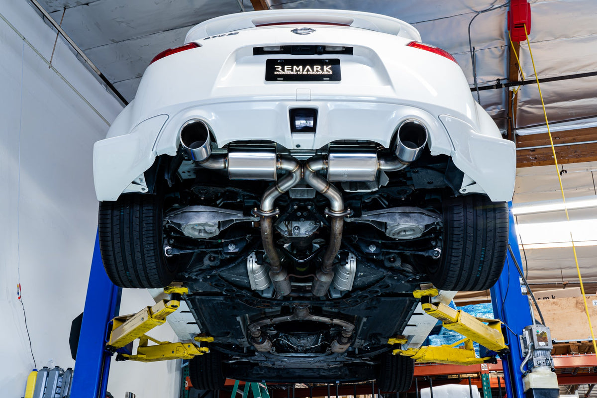 Remark Nissan 370Z (Z34) V2 Axle Back Exhaust w/Stainless Steel Double Wall Tip - RK-A2063N-01