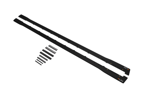 Flow Designs - Impreza WRX/RS G3 Sedan PFL Side Skirt Splitters (Pair) for 2008-2010 Subaru WRX - front view