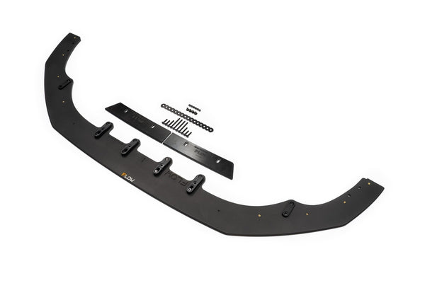 Flow Designs - S3 8V Sedan Pre-Facelift Front Lip Splitter V3 & Mounting Brace for 2015-2016 Audi S3 - front view