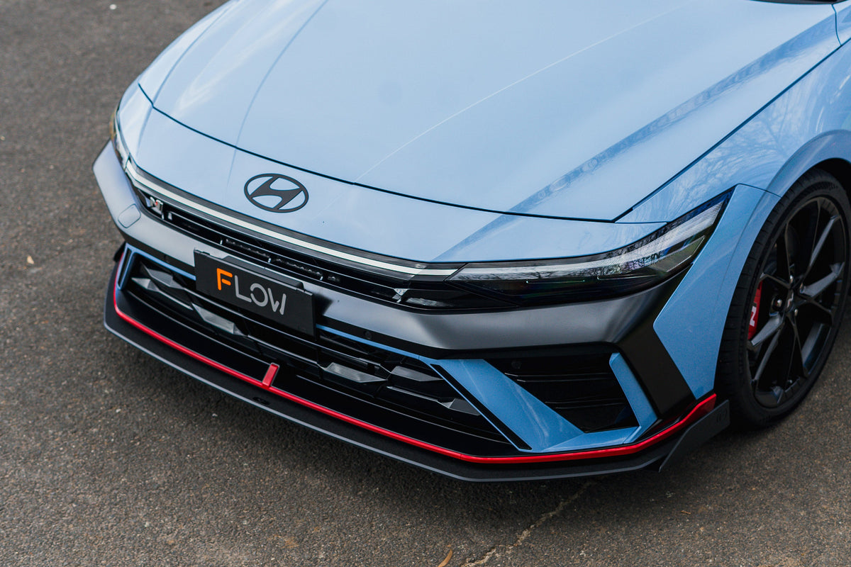 Flow Designs - CN7 V2 Elantra N Sedan Facelift V2 - 2024 Front Lip Splitter &amp; Mounting Brackets (Pair)