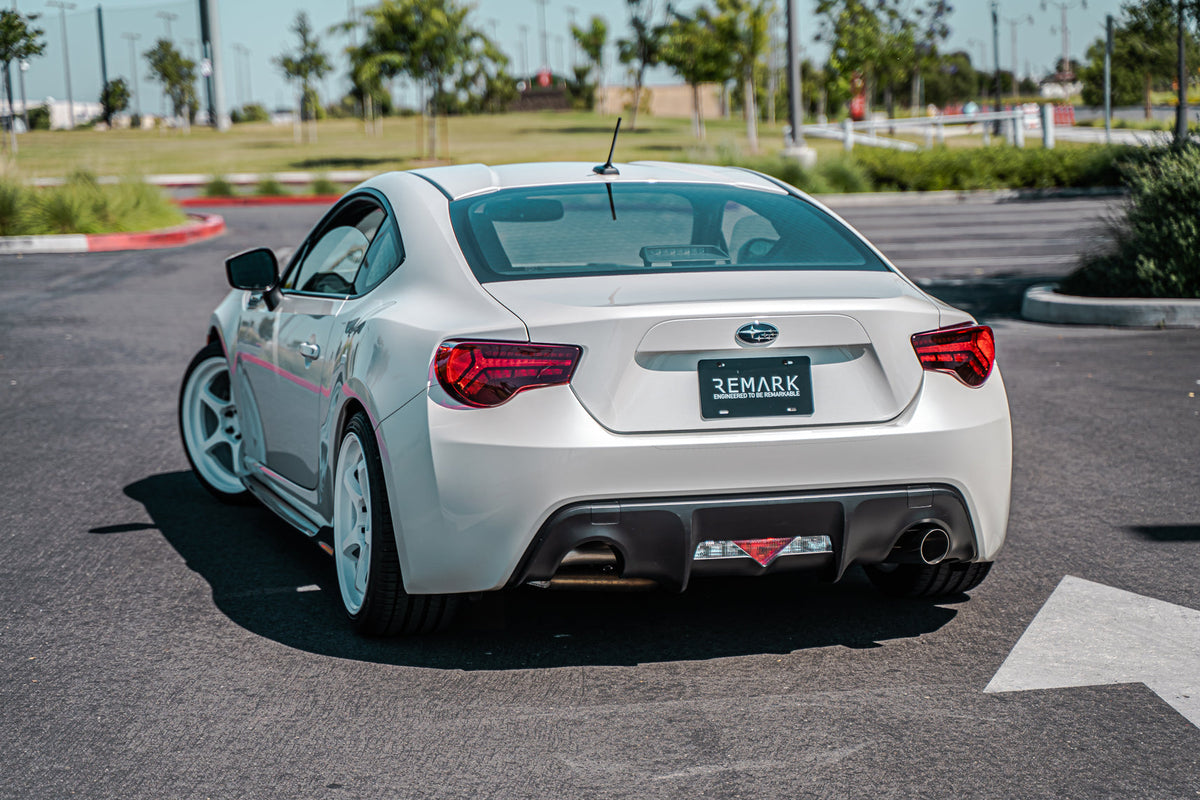 Remark 13+ Subaru BRZ/Toyota 86 Single-Exit Axle Back Exhaust w/ Burnt Stainless Single Wall Tip - RO-TTZN-SL