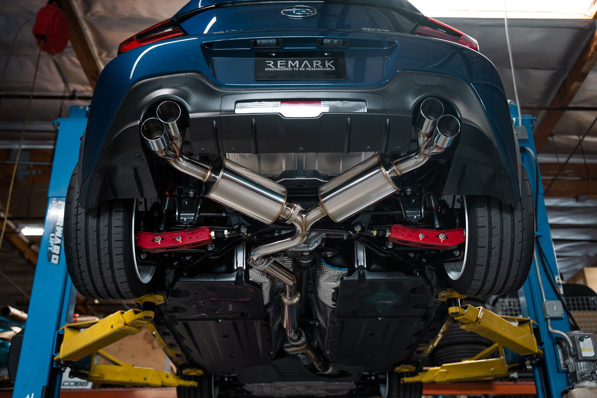 REMARK Sports Touring CatBack Exhaust, Toyota GR86 / Subaru BRZ 2022+, Burnt Stainless Tip - RK-C4063T-04T