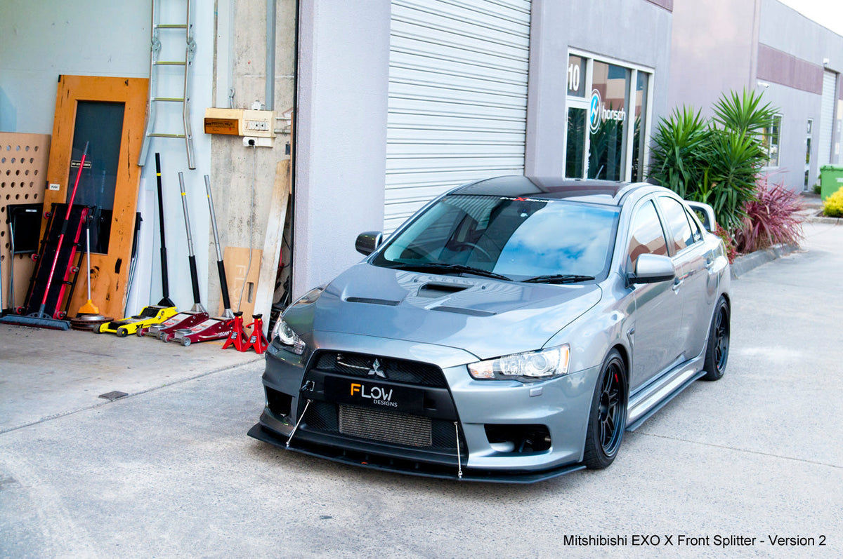 Flow Designs - Lancer Evolution X Full Lip Splitter Set