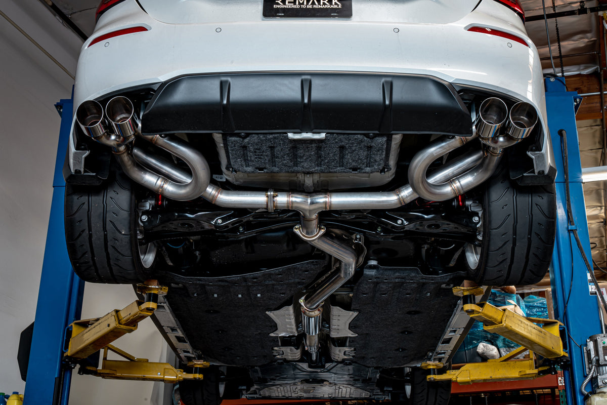 Remark 2022+ Honda Civic Hatchback Sport Touring FL1 (Link Loop) Catback Exhaust Burnt Stainless Tip - RK-C4063H-07T
