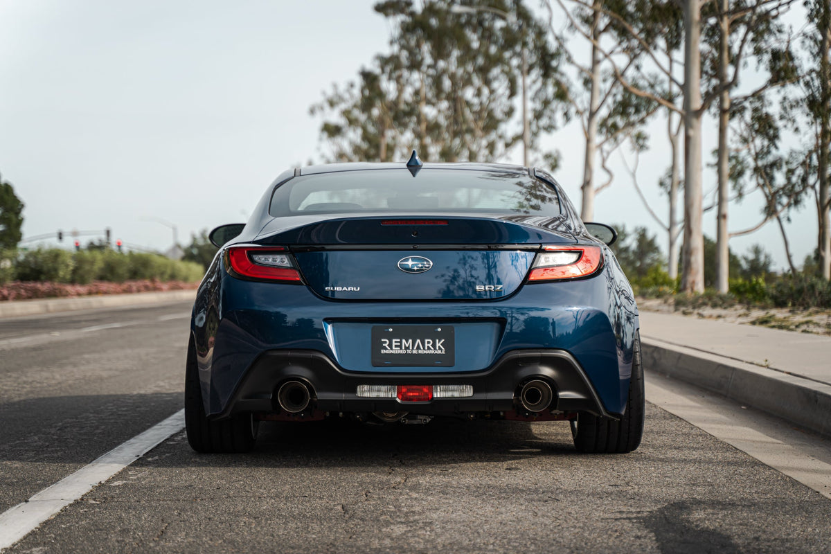 Remark 2022+ Subaru BRZ/Toyota GR86 Axle Back Exhaust w/Titanium Single Wall Tip - RO-TTZ8-S