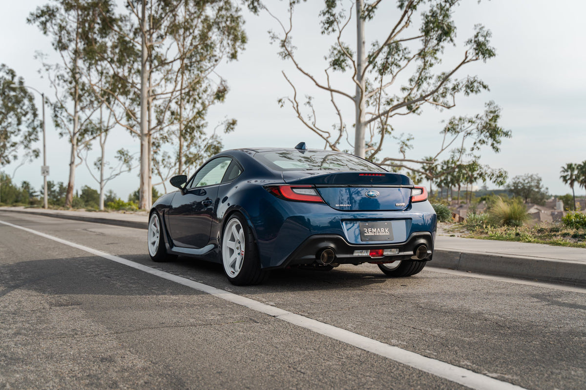 Remark 2022+ Subaru BRZ/Toyota GR86 Axle Back Exhaust w/Titanium Single Wall Tip - RO-TTZ8-S