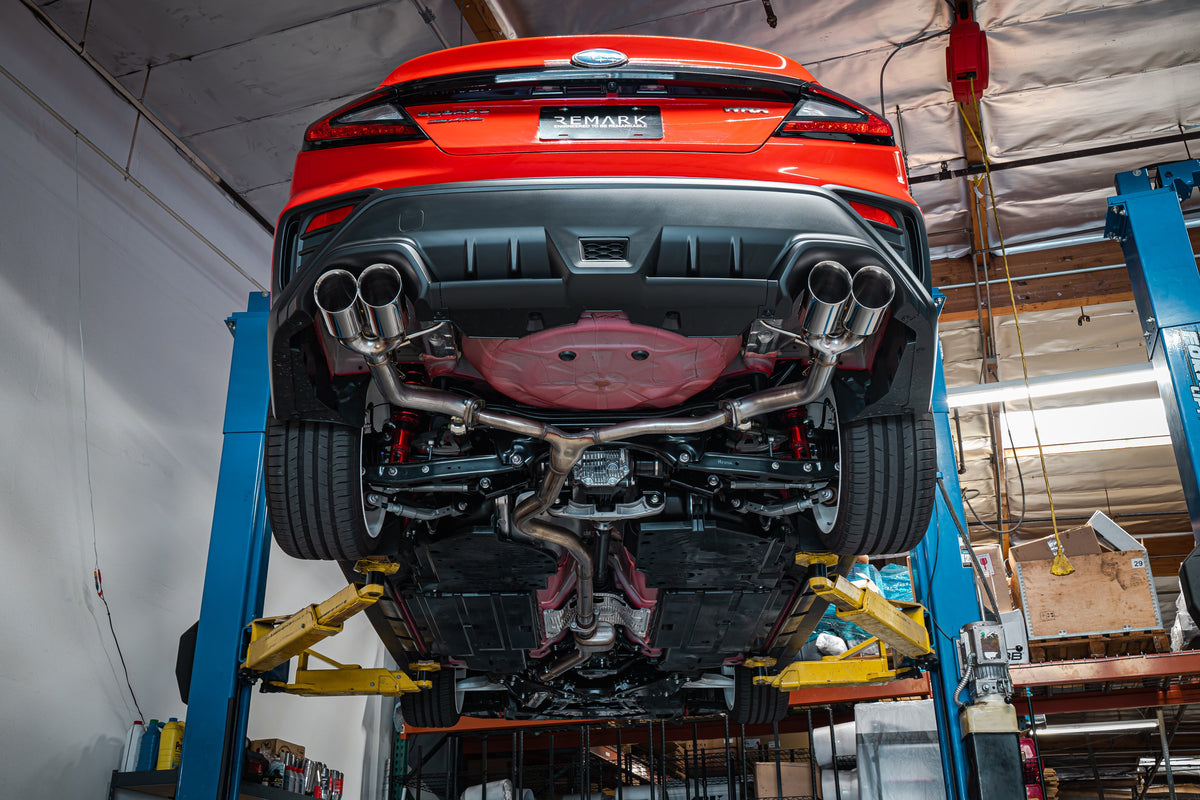 Remark 2022+ Subaru WRX (VB) 4in Axleback Exhaust w/ Burnt Stainless Double Wall Tip - RO-TTVB-D4