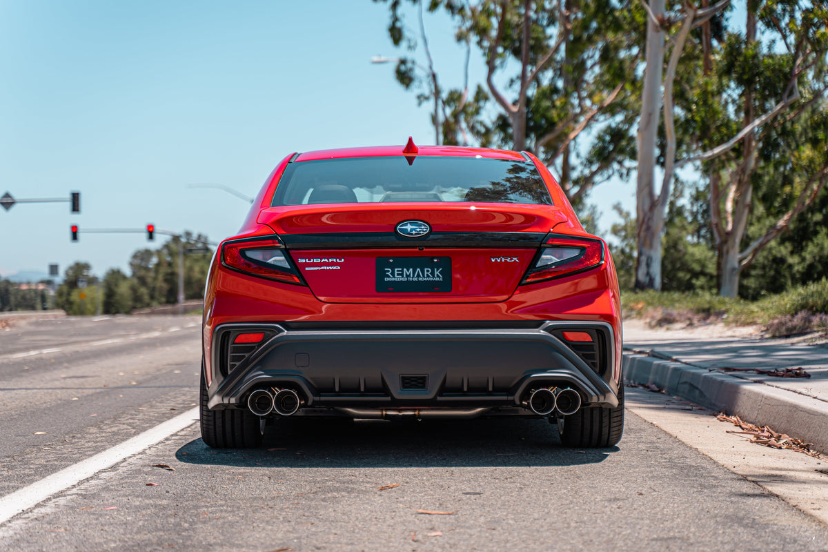 Remark 2022+ Subaru WRX (VB) 4in Axleback Exhaust w/ Burnt Stainless Double Wall Tip - RO-TTVB-D4