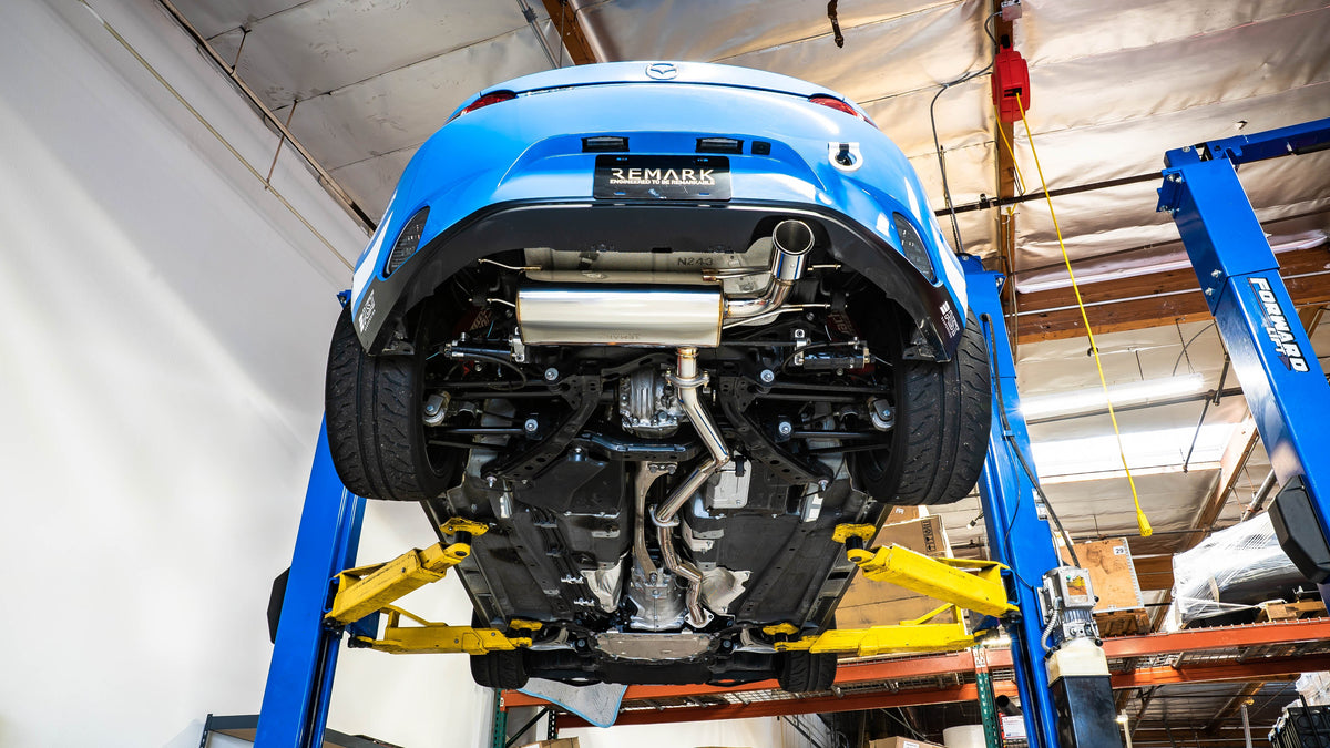 Remark 2015+ Mazda MX-5 ND Cat-Back Exhaust w/Stainless Steel Tip Cover - RK-C1063Z-01