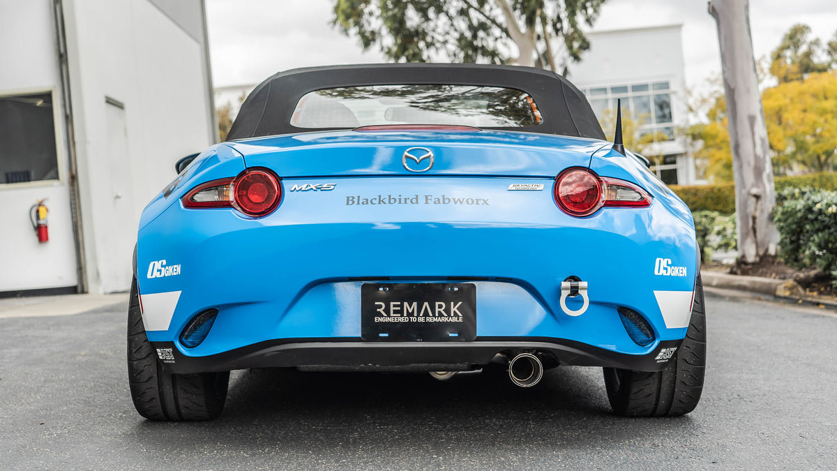 Remark 2015+ Mazda MX-5 ND Cat-Back Exhaust w/Stainless Steel Tip Cover - RK-C1063Z-01