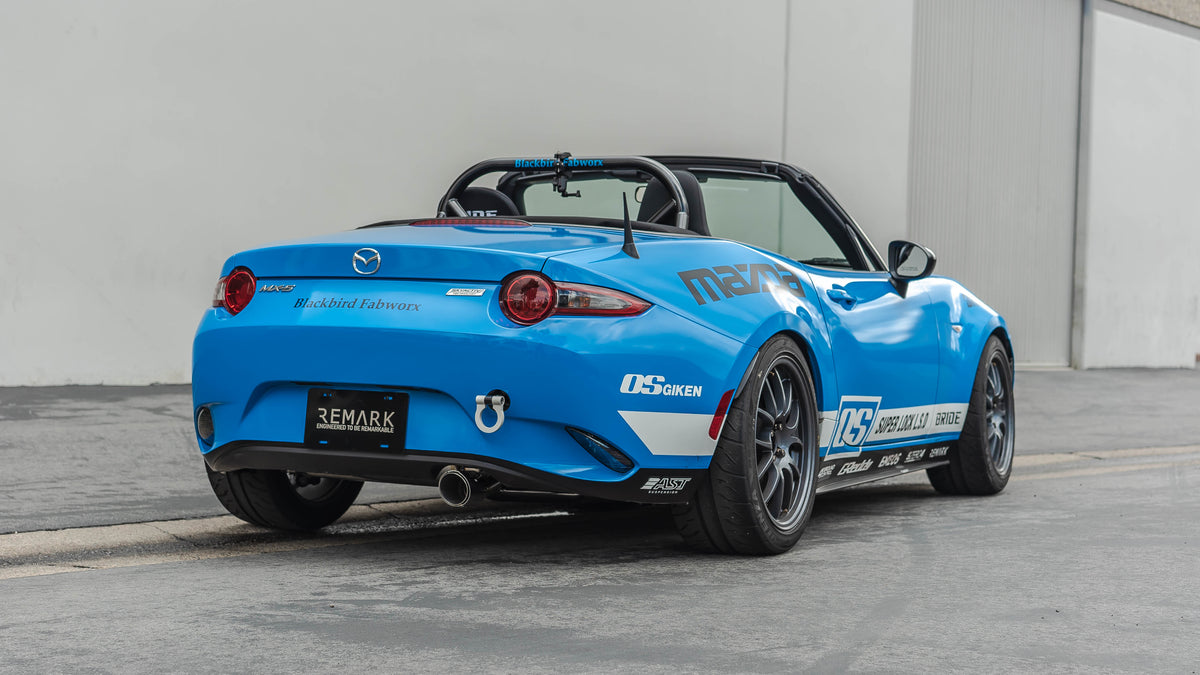 Remark 2015+ Mazda MX-5 ND Cat-Back Exhaust w/Stainless Steel Tip Cover - RK-C1063Z-01