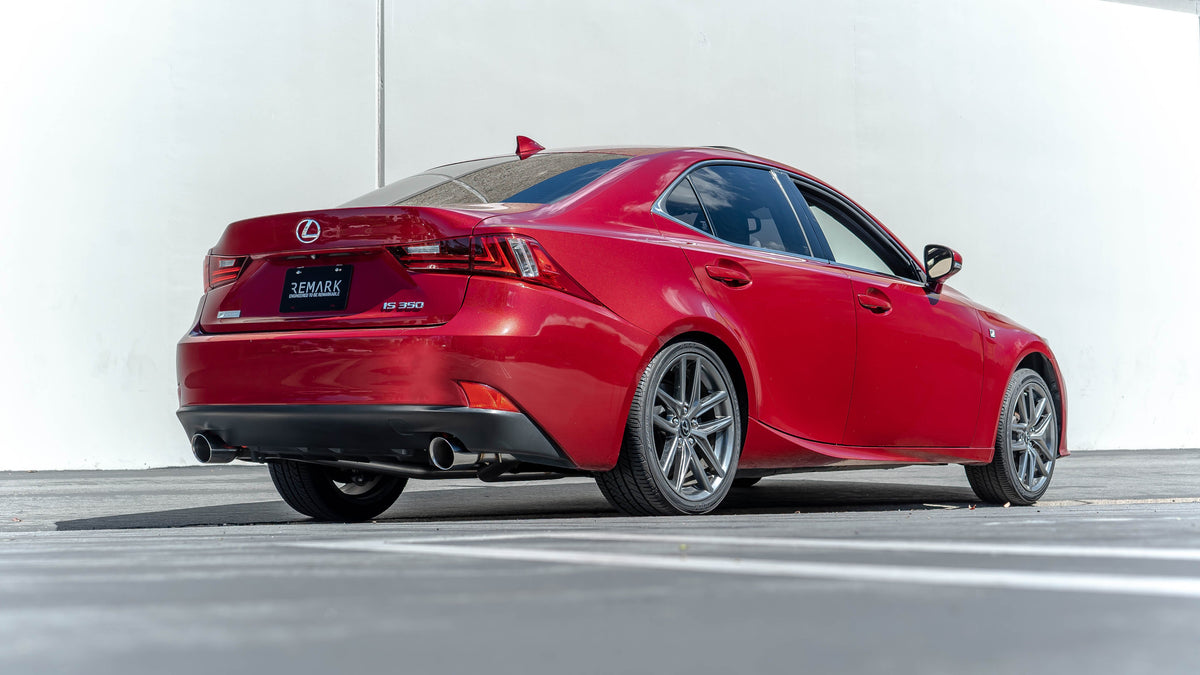 Remark 14-16 Lexus IS250/IS300/IS350 Axle-Back Exhaust w/ Stainless Double Wall Burnt Tip - RO-TTE2-D