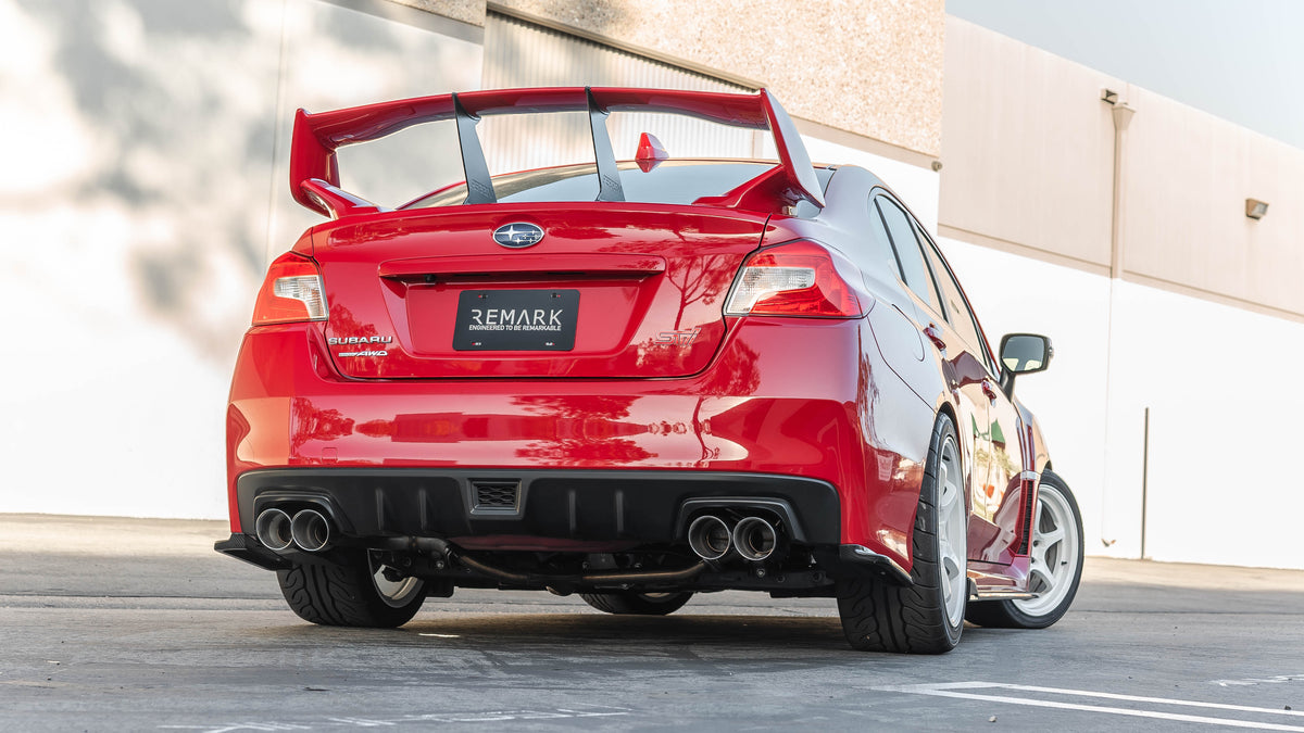 Remark Subaru WRX STi VA Axle Back Exhaust w/ Titanium Stainless Double Wall Tip - 4 Inch Version - RO-TTVA-D4