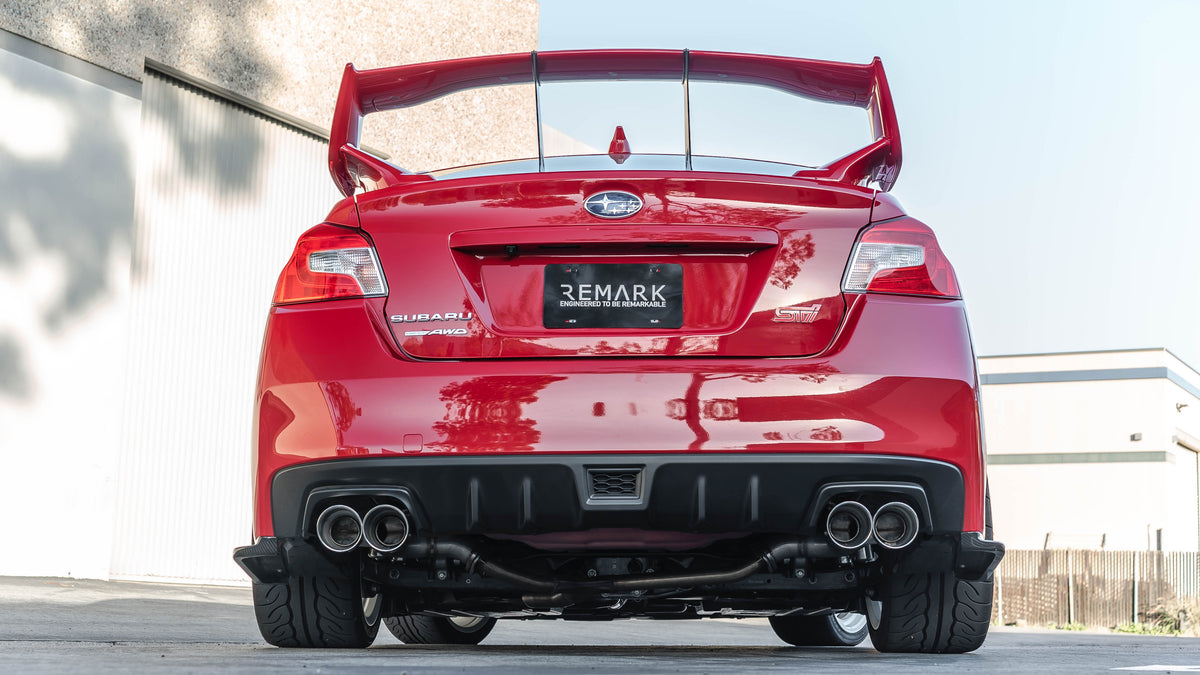 Remark Subaru WRX STi VA Axle Back Exhaust w/ Titanium Stainless Double Wall Tip - 4 Inch Version - RO-TTVA-D4