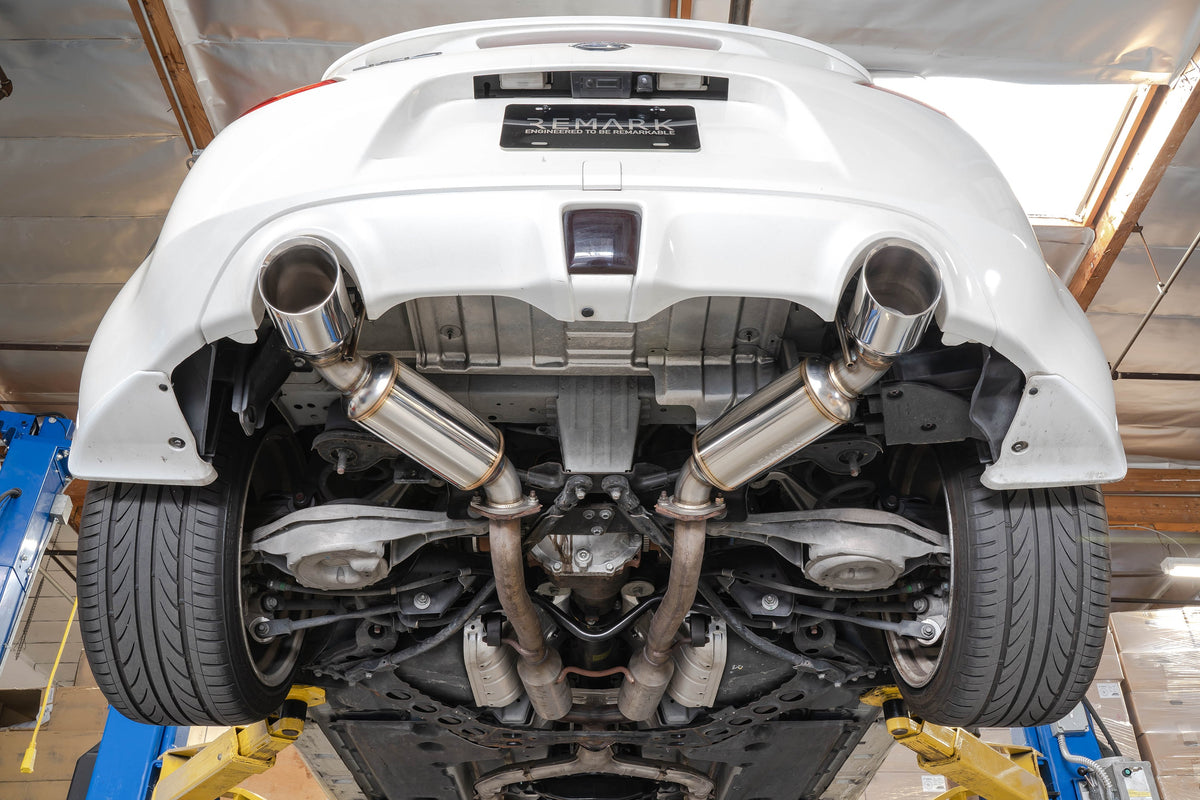 Remark 09-19 Nissan 370z Axle Back Exhaust w/Stainless Double Wall Tip - RO-TS34-D