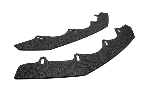 Flow Designs - MK8 Golf R Front Lip Splitter Extensions (Pair) for 2022-2024 Volkswagen Golf R - front view