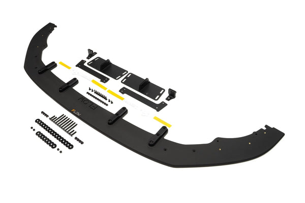 Flow Designs - MK7 Golf R (USDM) Chassis Mounted Front Lip Splitter V3 for 2015-2017 Volkswagen Golf R - front view