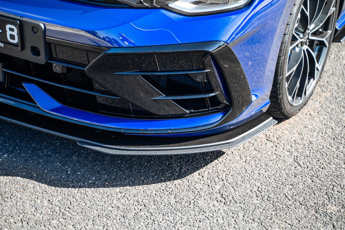 Flow Designs - MK8.5 Golf R Front Lip Splitter Extensions (Pair)