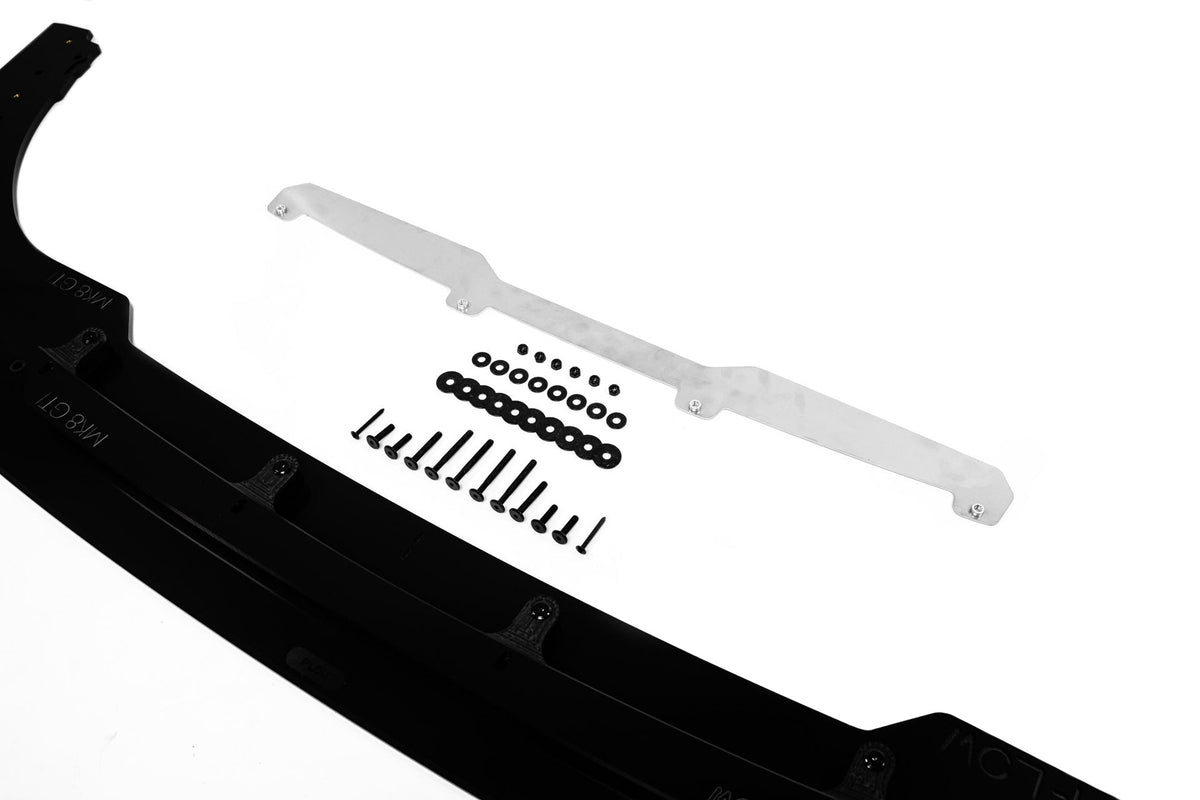 Flow Designs - MK8 Golf GTI Front Lip Splitter &amp; Bumper Reinforcement Plate