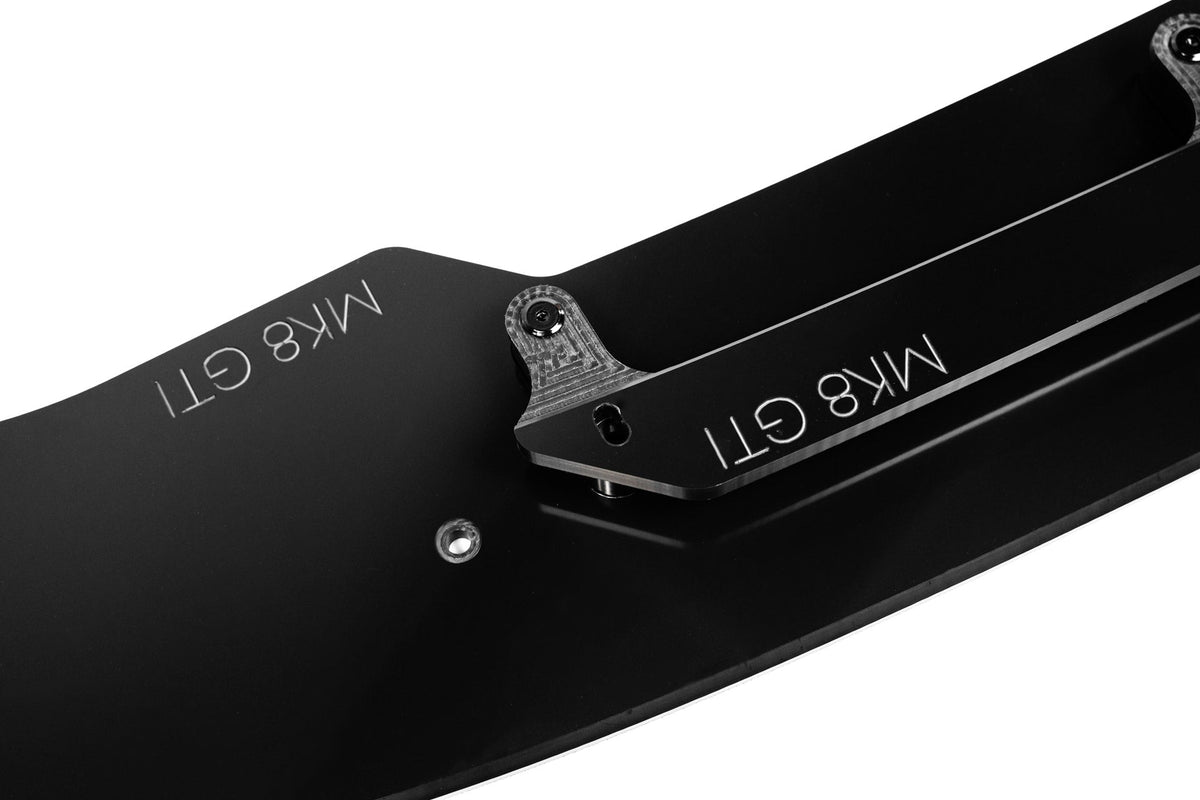 Flow Designs - MK8 Golf GTI Front Lip Splitter &amp; Bumper Reinforcement Plate