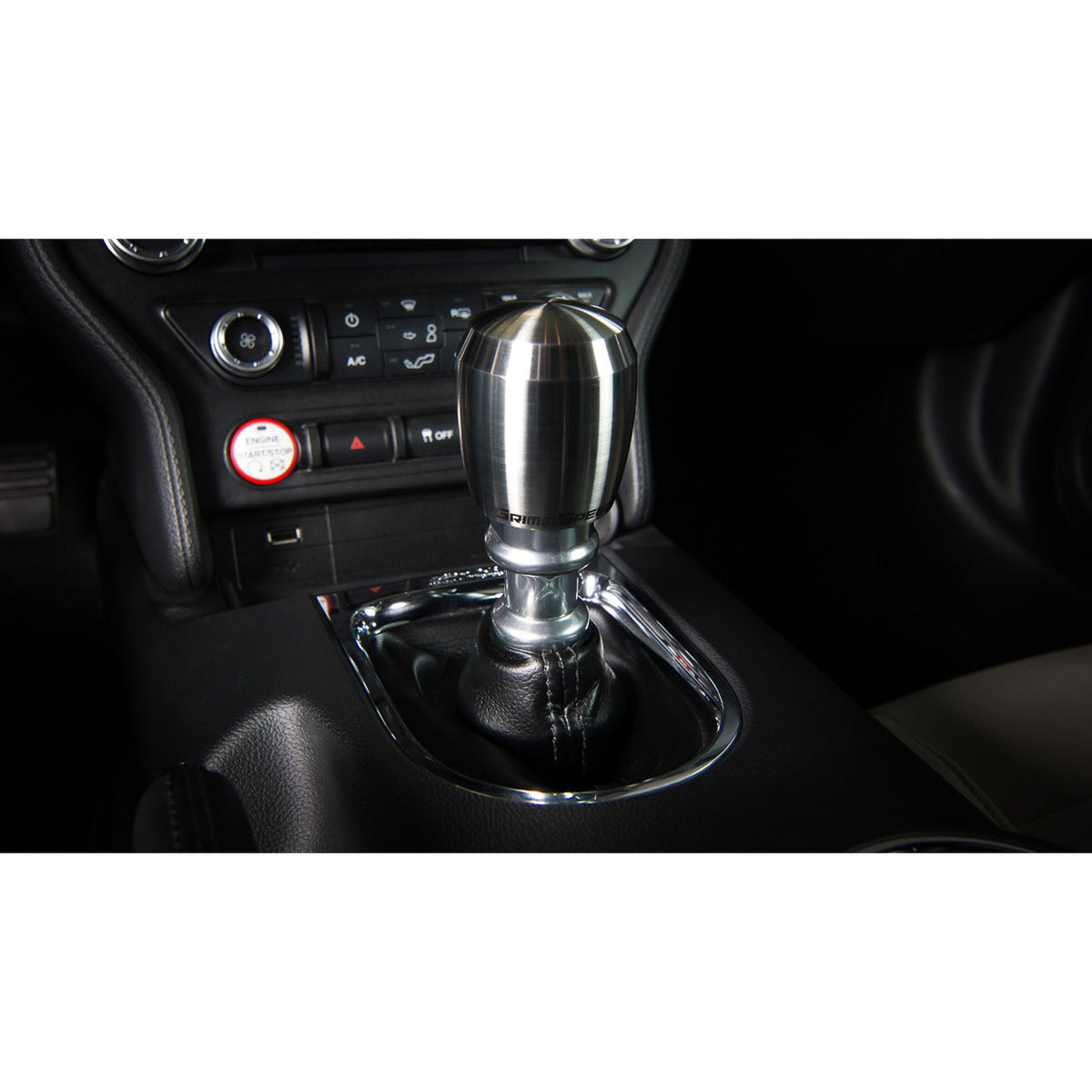 GrimmSpeed Stubby Shift Knob Stainless Steel Black - M12x1.25 - GRM380002