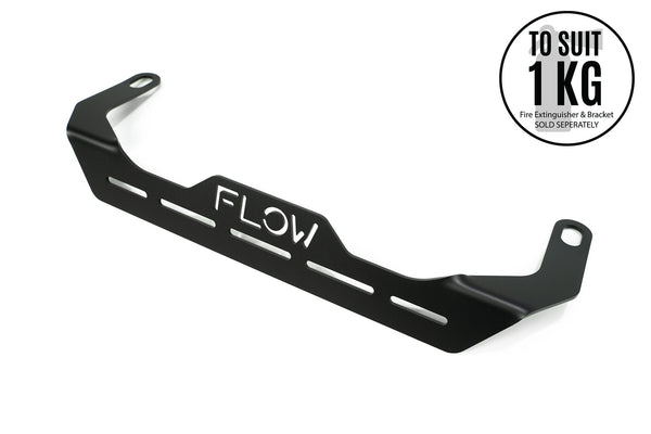 Flow Designs - MK3 Focus RS Fire Extinguisher Bracket/Mount for 2016-2018 Ford Focus RS - front view