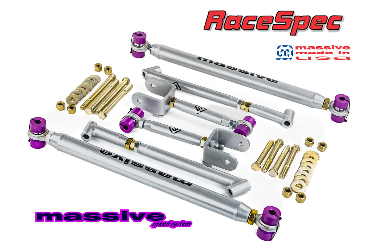 Massive Traction Satisfaction Adjustable RaceSpec complete kit 64-67 GM A Body - Massive Speed System