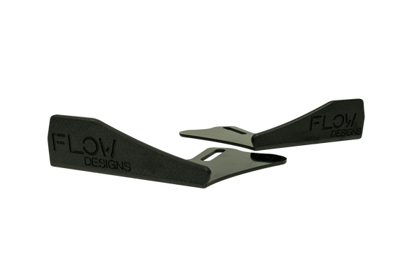 Flow Designs - S3 8V Sedan Facelift  Front Lip Splitter Winglets (Pair) for 2018-2020 Audi S3 - front view