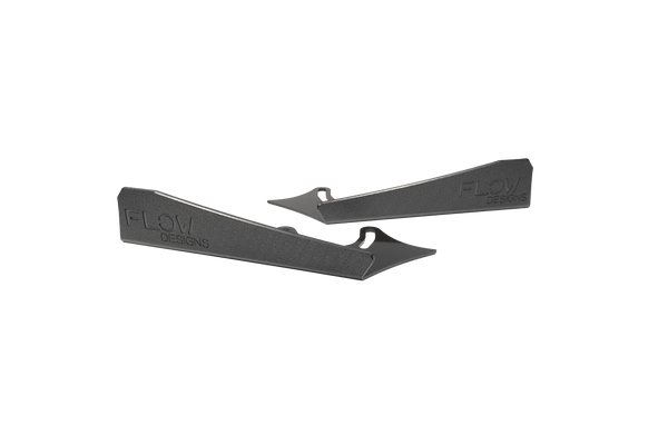 Flow Designs - Impreza WRX/RS G3 Sedan PFL Front Lip Splitter Winglets (Pair) for 2008-2010 Subaru WRX - front view