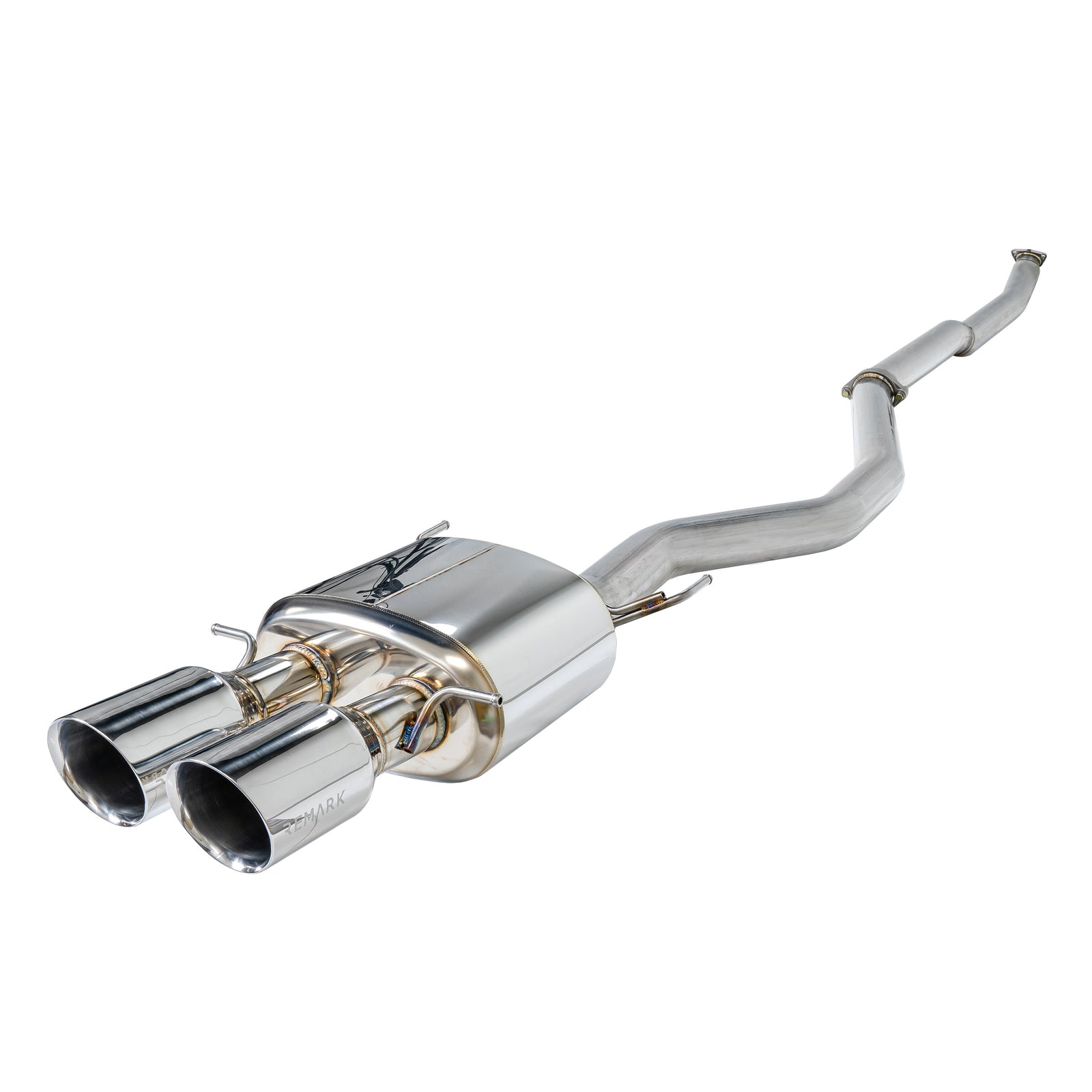 Remark 2017 Civic Si 4 Door Sedan Cat Back Exhaust w/Stainless Double Wall Tip (Not Resonated) - RK-C1076H-02