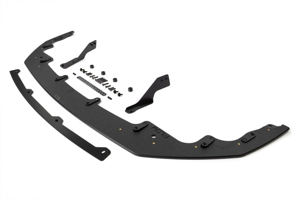 Flow Designs - Corolla GR Chassis Mounted Front Lip Splitter (TEXTURED) for 2023-2024 Toyota GR Corolla - front view