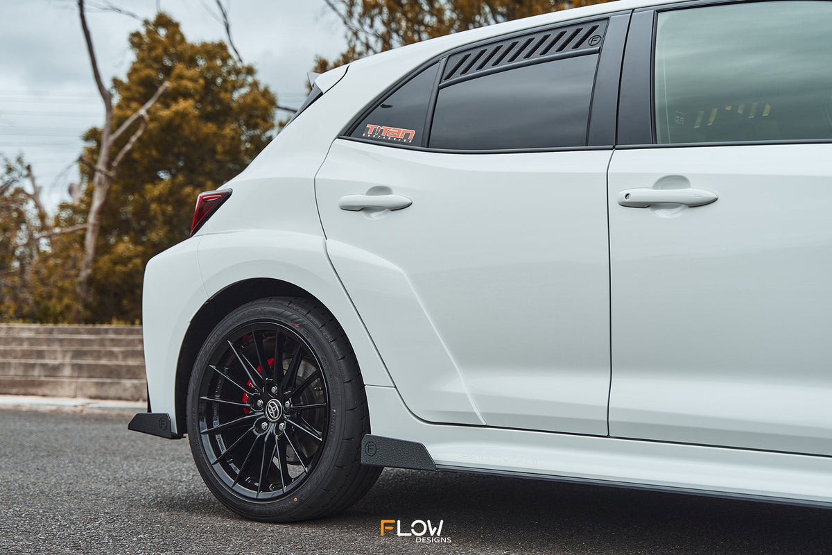 Flow Designs - Corolla GR Side Skirt Splitters (TEXTURED: Pair)