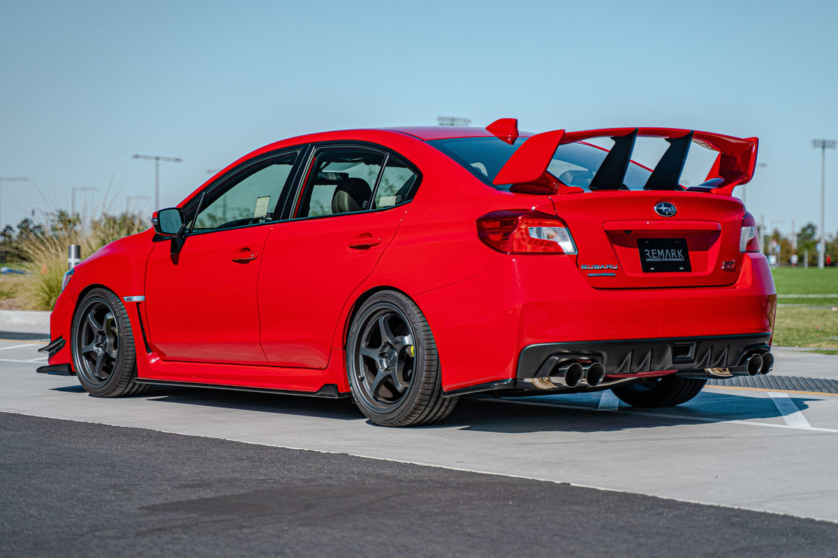 Remark 2015+ Subaru WRX/STi 4in Quad Cat-Back Exhaust Stainless Single Resonated - RK-C4076S-01C