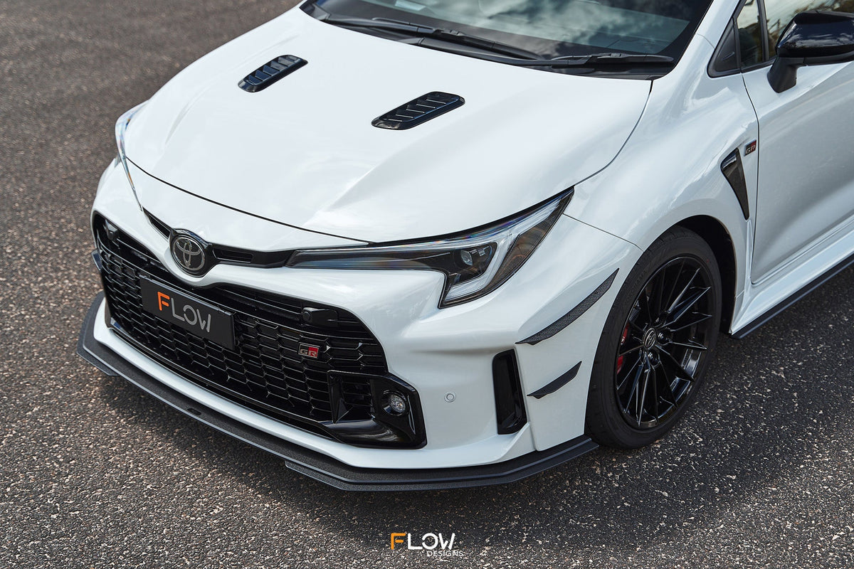 Flow Designs - Corolla GR Chassis Mounted Front Lip Splitter (TEXTURED)