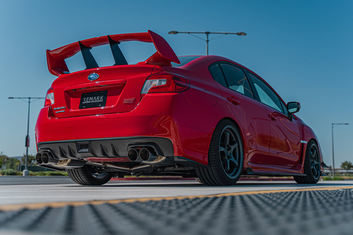 Remark 2015+ Subaru WRX/STi 4in Quad Cat-Back Exhaust Titanium Stainless Non-Resonated - RK-C4076S-01T