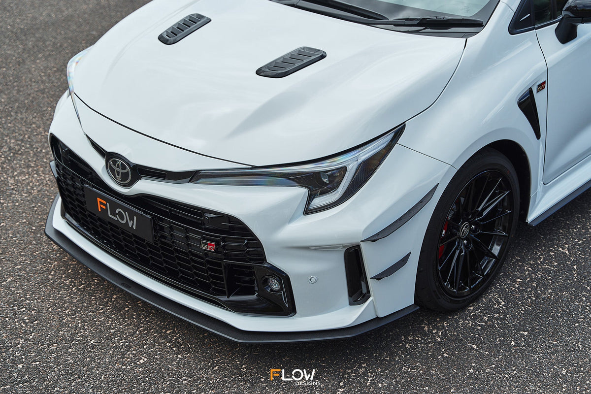 Flow Designs - Corolla GR Chassis Mounted Front Lip Splitter (TEXTURED)