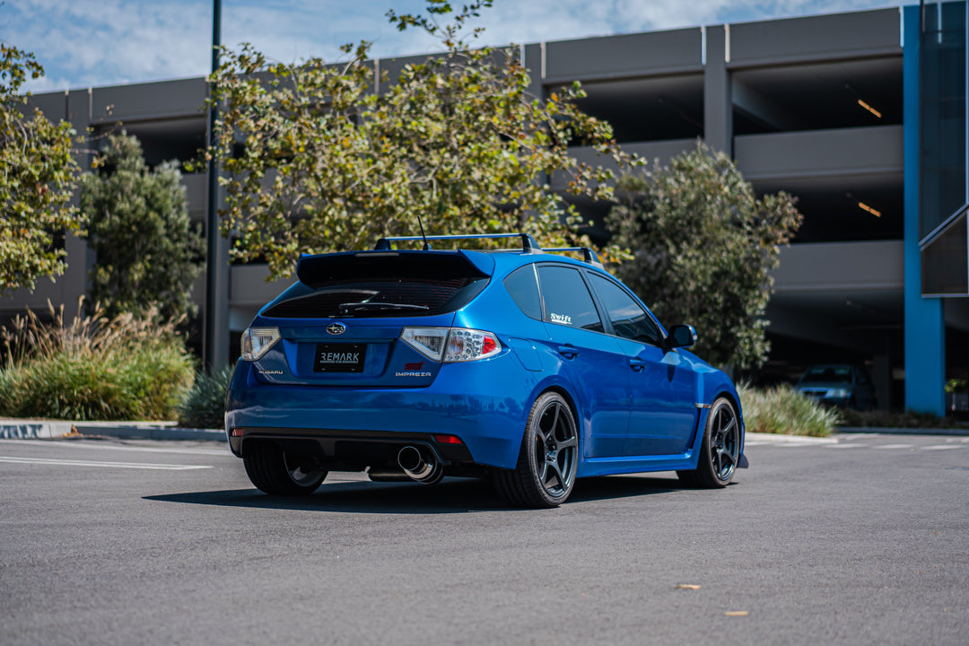 Remark 08-14 Subaru WRX / STI Hatch Cat-Back Exhaust R1 Spec Single Exit Titanium - RK-C1076S-02T