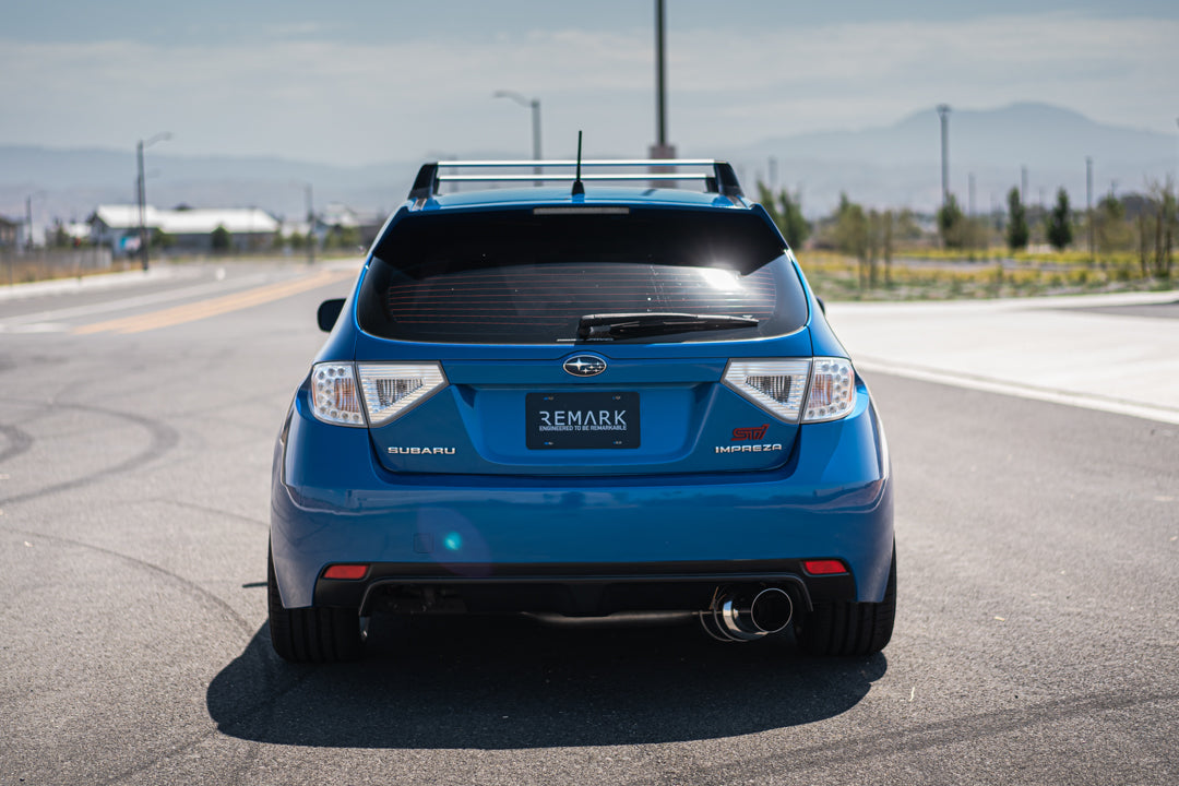 Remark 08-14 Subaru WRX / STI Hatch Cat-Back Exhaust R1 Spec Single Exit Titanium - RK-C1076S-02T