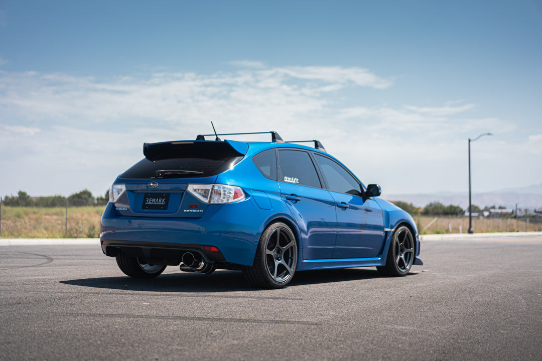 Remark 08-14 Subaru WRX / STI Hatch Cat-Back Exhaust R1 Spec Single Exit Titanium - RK-C1076S-02T