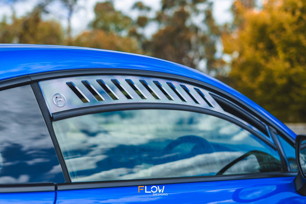 Flow Designs - ZD8 BRZ STI Window Vents (Pair) for 2022-2025 Subaru BRZ - front view