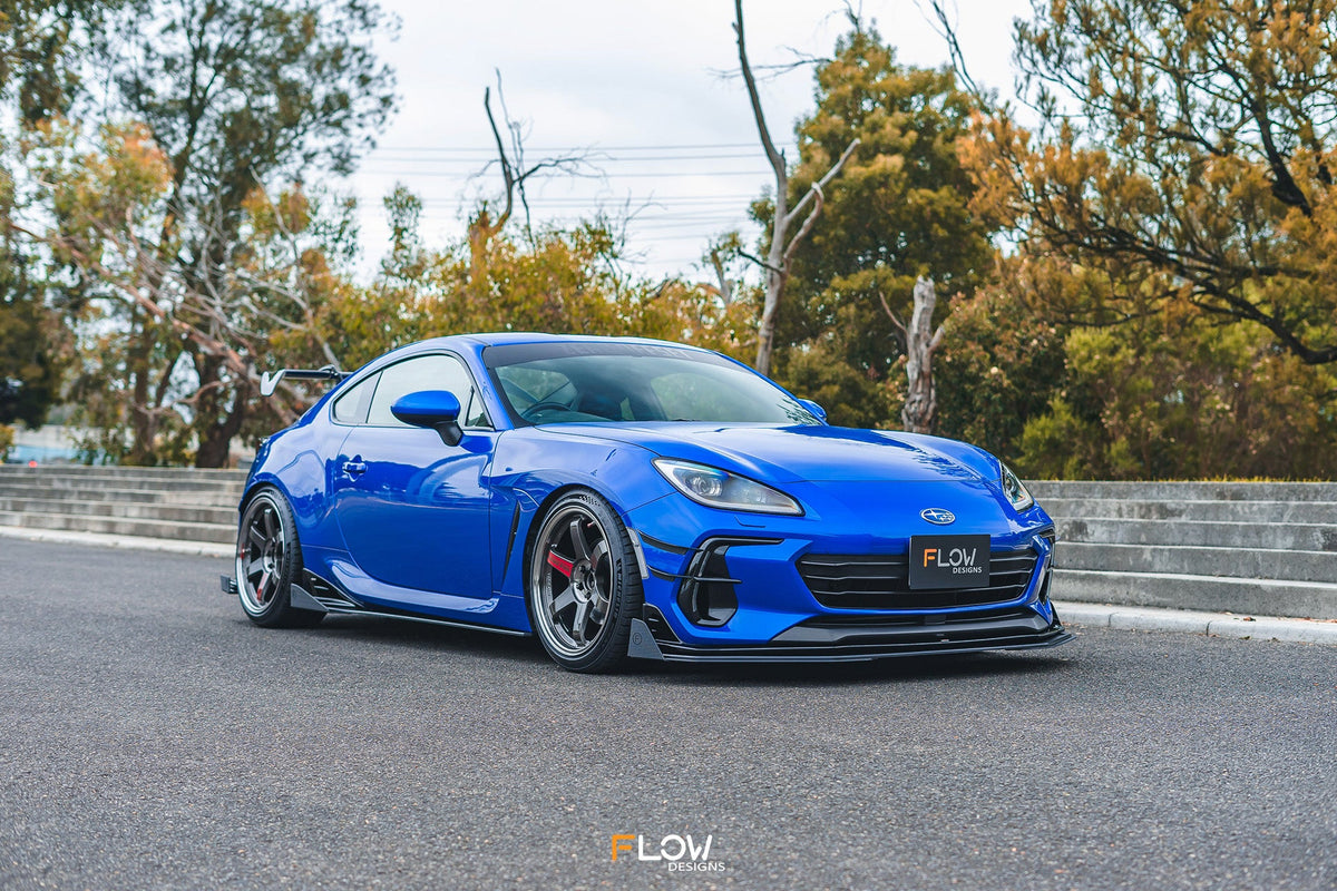 Flow Designs - ZD8 BRZ STI Front Lip Splitter (TEXTURED)
