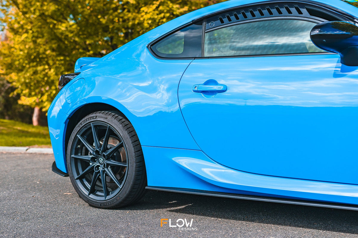 Flow Designs - ZN8 GR86 Side Skirt Splitters (TEXTURED: Pair)