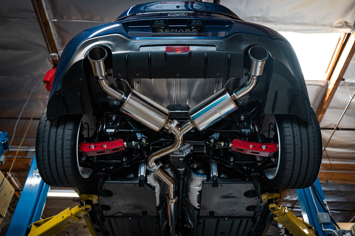 REMARK Elite Spec CatBack Exhaust, Toyota GR86 / Subaru BRZ 2022+, Burnt Stainless Tip Cover - RK-C2063T-04T