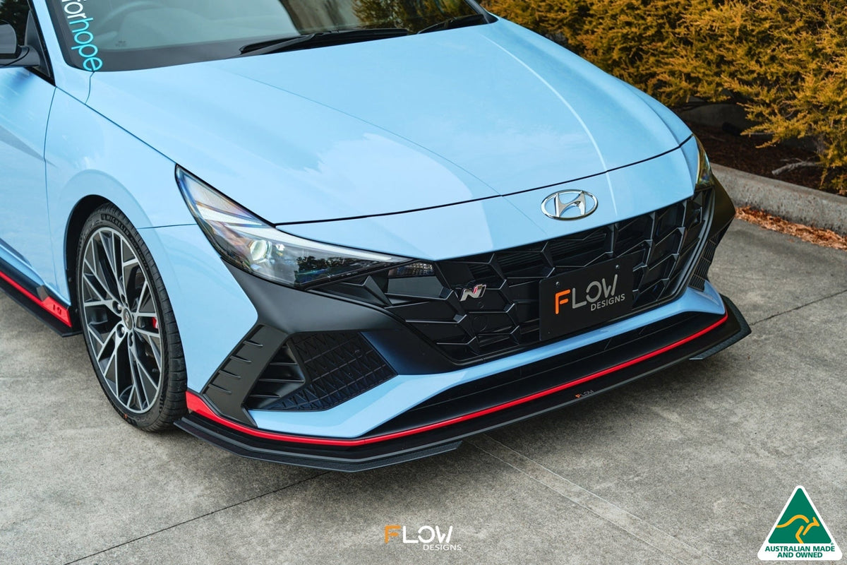 Flow Designs - CN7 Elantra N Sedan 21-23 Front Lip Splitter Extensions (Pair)