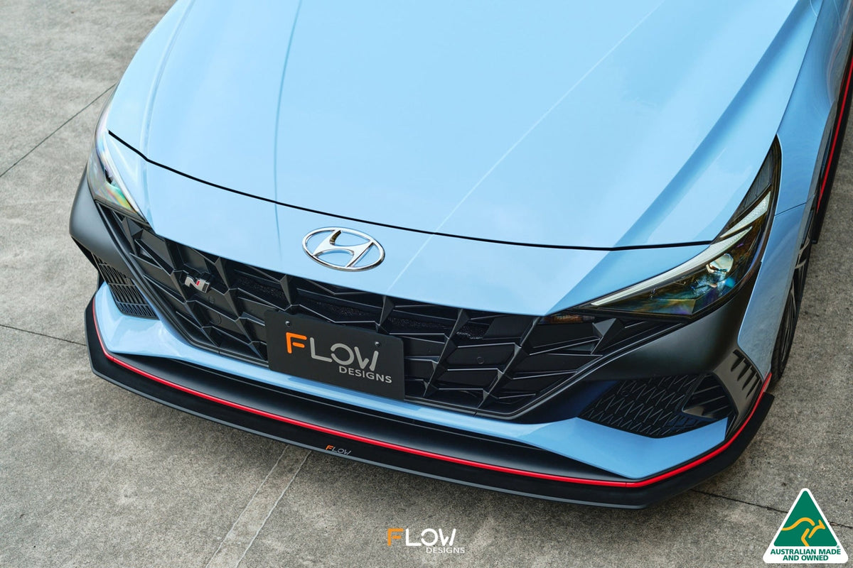 Flow Designs - CN7 Elantra N Sedan 21-23 Front Lip Splitter &amp; Mounting Brace
